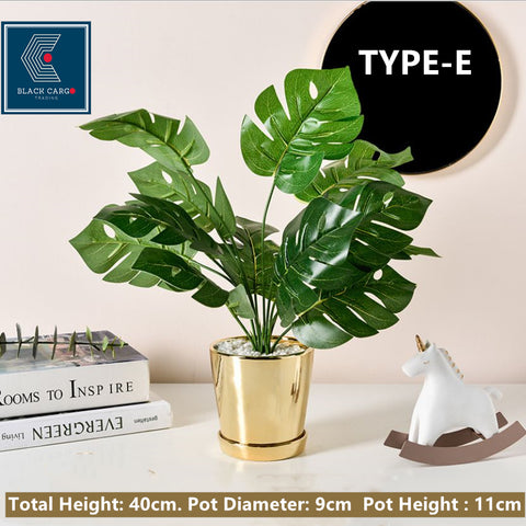 Plant Pot with Artificial Plant - H