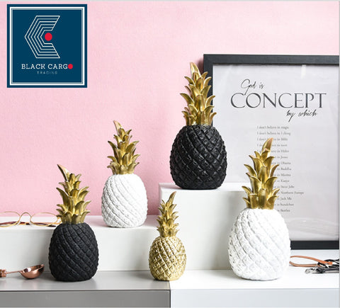 Artificial Pineapple Home Fruit-Shaped Desktop Decorations Living Room - Gold