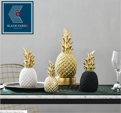 Artificial Pineapple Home Fruit-Shaped Desktop Decorations Living Room - Gold