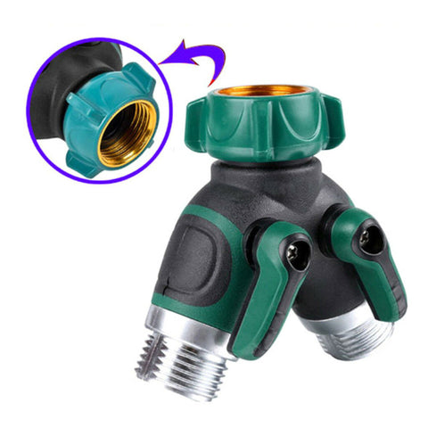 Tap Adaptor 2 Way Y Garden Tap Splitter / Connector