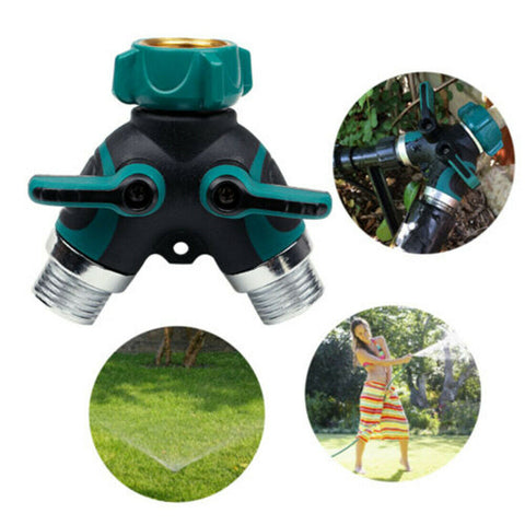 Tap Adaptor 2 Way Y Garden Tap Splitter / Connector